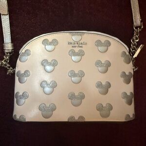 Kate Spade white and Silver Women's Bag- Mickey Mouse heads